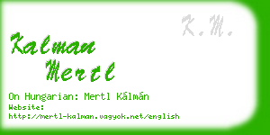 kalman mertl business card